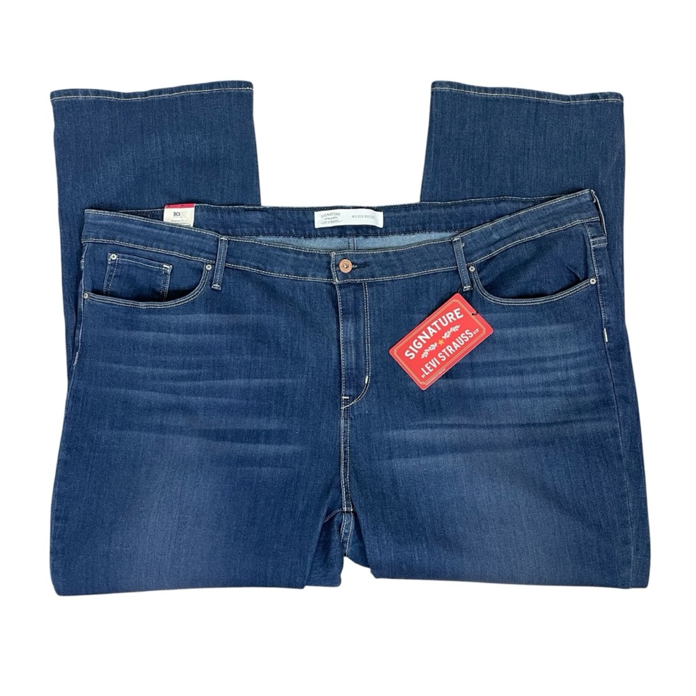 NWT Levi's Signature Mid Rise Bootcut Jeans Size 28 S